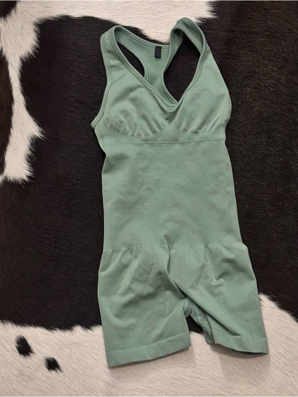 Sleeveless V-Neck Sage Green Jumpsuit Romper